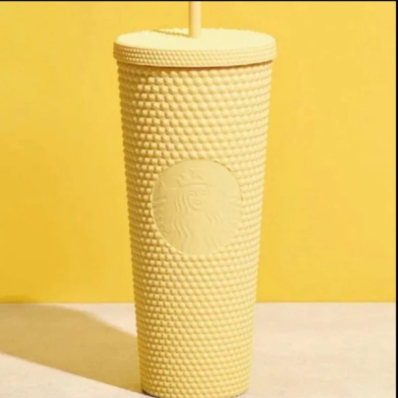 Starbucks Other - 💛 Butter Yellow Matte Studded Starbucks China 2021 Tumbler Cup NEW